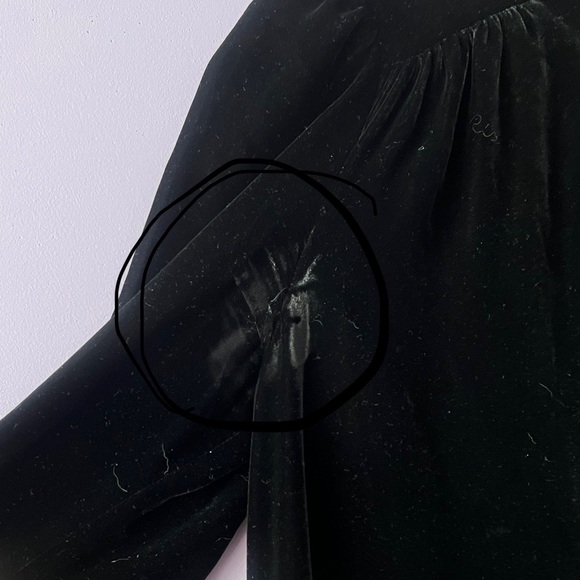 Kate Spade Velvet Bow Tie Neck Ruffle Dress - Picture 6 of 11